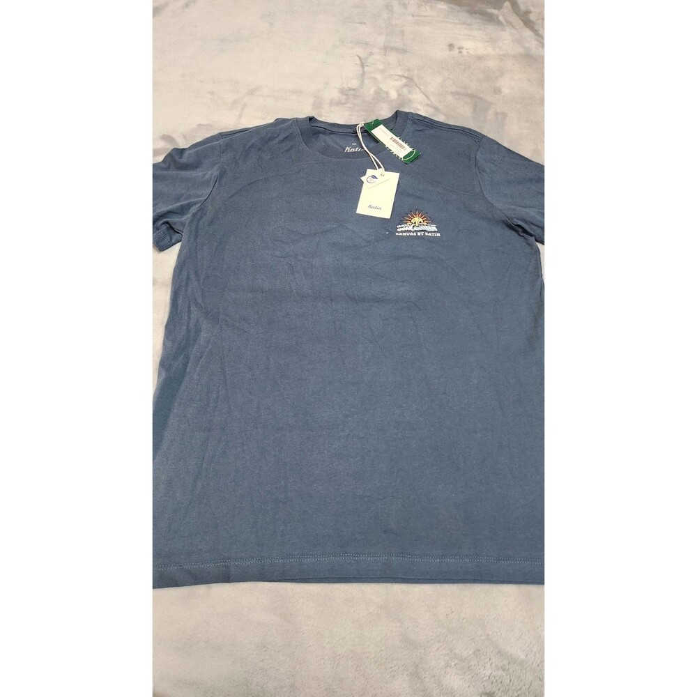 NWT Katin Surf Men's Small Blue Phases T-Shirt Certified Organic Cotton